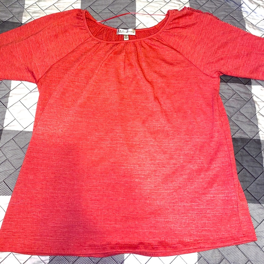 neiman marcus coral blouse